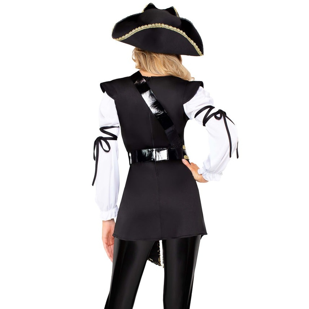 Leg Avenue - Buccaneer Babe Tunic Kostüm - Schwarz/Goldfarben